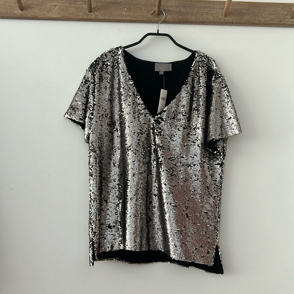NWT_Sequin Vanessa Virginia Anthropologie Top Women’s Medium